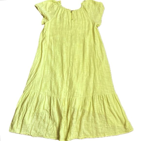 MAEVE ANTHROPOLOGIE Selah Drop Waist Tiered Ruffle Midi Oversized Dress S Yellow - Picture 11 of 16